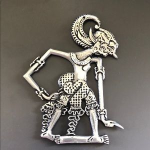 Javanese Shadow Puppet Pendant Necklace